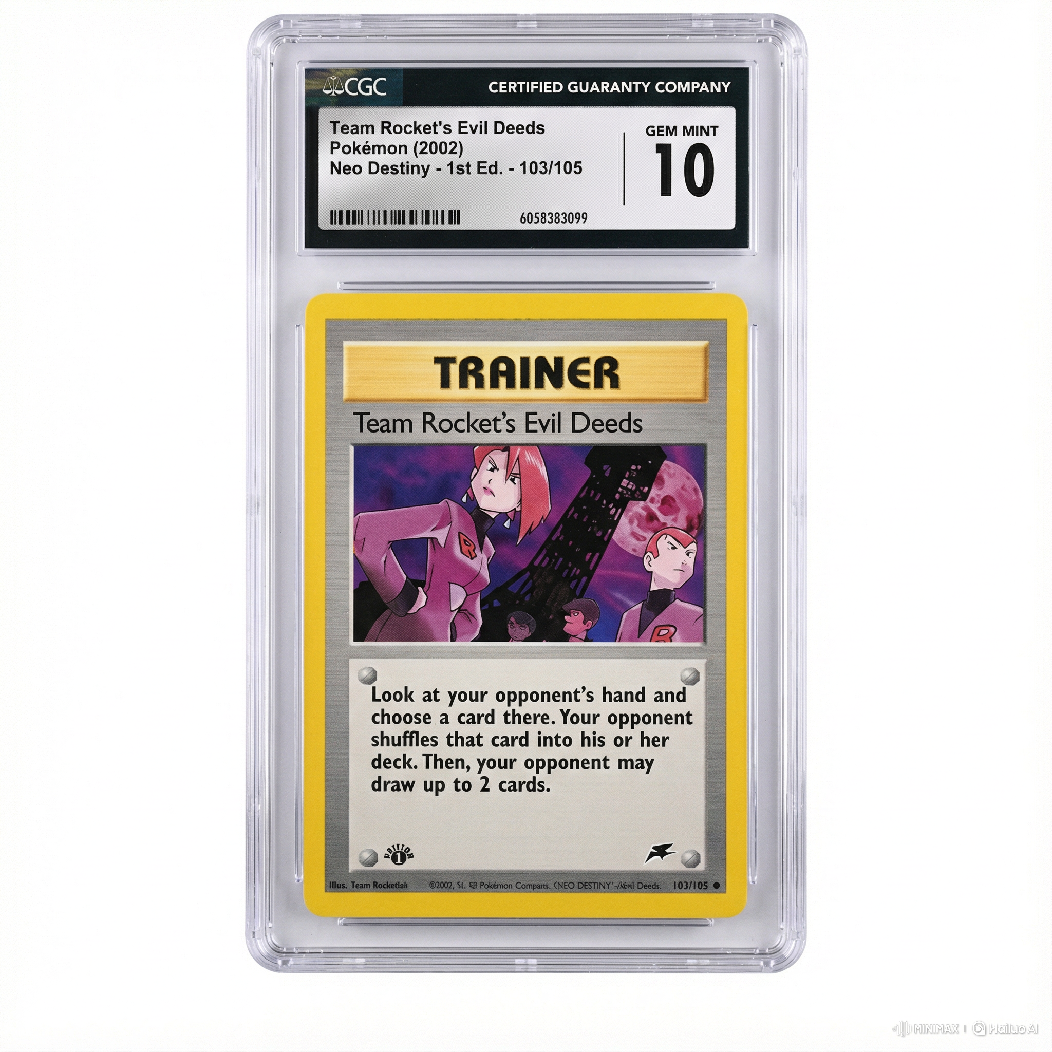 Carta Pokemon Team Rocket's Evil Deeds CGC 10